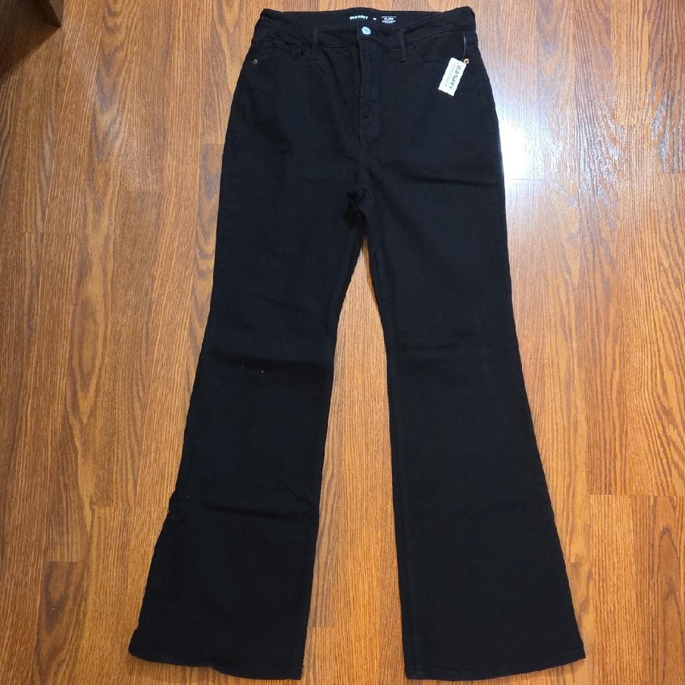 Old Navy Women's Black Flare Jeans 10 LONG